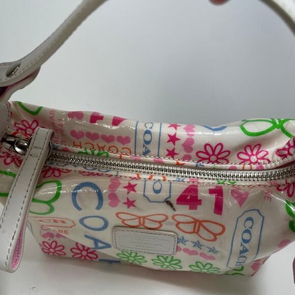 Y2K Coach Bandana Print Daisy Butterfly Mini Shoulder Bag FS8815 - Picture 11 of 12